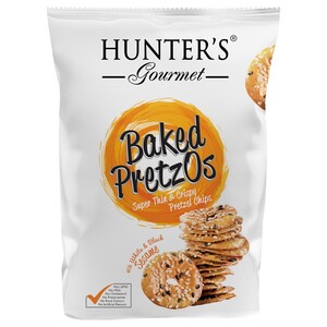 Hunter's Gourmet Baked Pretzos With White And Black Sesame 180G