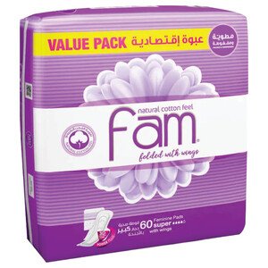 Fam Maxi Wings Mega Saving 60 Pads