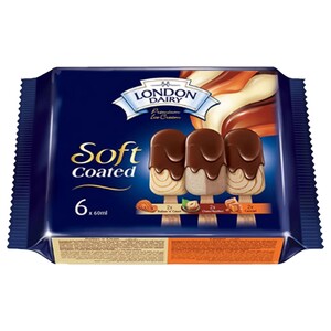 London Dairy Ice Cream Soft Coated 6 Pieces 60Ml