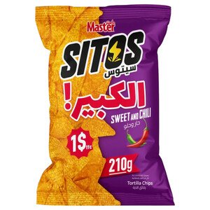 Master Sitos Tortilla Chips Sweet Chili 210G