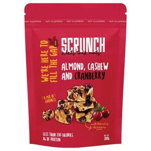Scrunch Almond, Cashew & Cranberry Cluster 200G