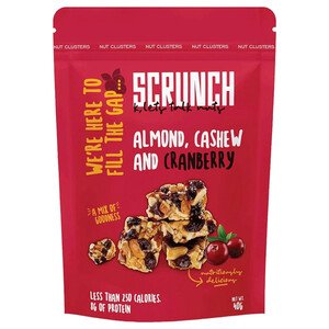 Scrunch Almond, Cashew & Cranberry Cluster 40G
