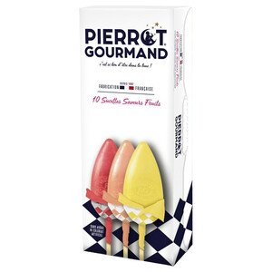 Pierrot Gourmand Cardboard 10 Fruit Lollipop
