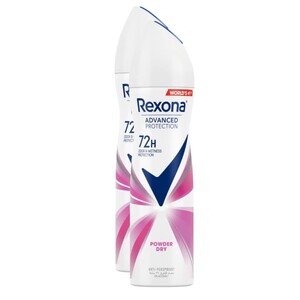 Rexona Deodorant Women Antiperspirant Spray Powder Dry 150Ml X2