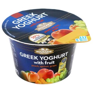 Koukakis Greek Yoghurt With Fruit Peach, Apricot, Grape 170G