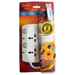 Sirocco Extension Socket 2Way Uk-02S 4 Meter