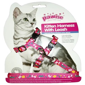 Pawise Pink Kitten Harness With Leash 120Cm