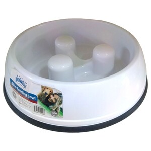 Pawise Medium White Slow Feeder Pet Bowl 500Ml