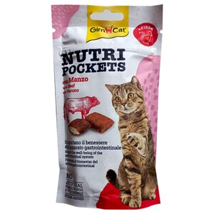 Gimcat Nutri Pockets Cat Treats With Beef 60G