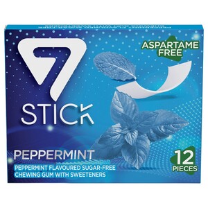 7 Stick Gum Peppermint Sugar Free 12 Pieces