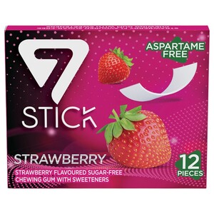7 Stick Gum Strawberry Sugar Free 12 Pieces 33G