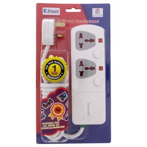 Sirocco Extension Socket 2 Way 3Ml063 Super