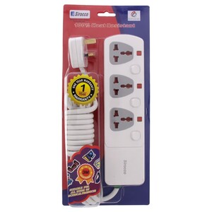 Sirocco Extension Socket 3Way 3M