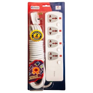 Sirocco Extension Socket 4Way 6 Meter L086 Super
