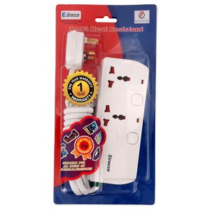 Sirocco Extension Socket 2Way 2 Meter W02 Super