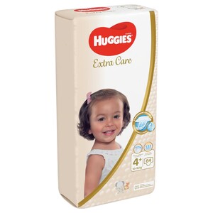 Huggies Baby Diapers Jumbo Extra Care Size 4+ 10-16Kg 64 Pieces
