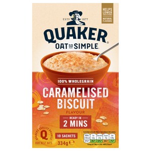 Quaker Oats So Simple Caramelised Biscuit Sachets 334G