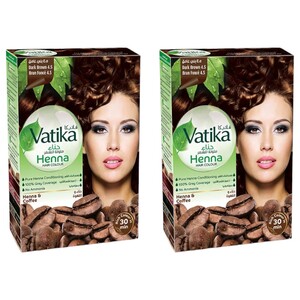 Vatika Hair Color Henna Dark Brown 6 X2