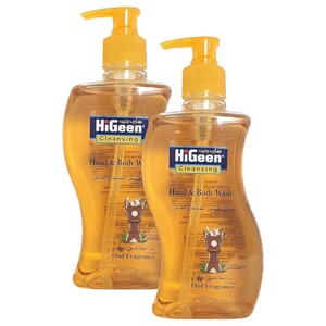Higeen Hand & Body Wash Oud 500Ml X2