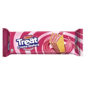 Britannia Treat Creme Wafers Strawberry 75G