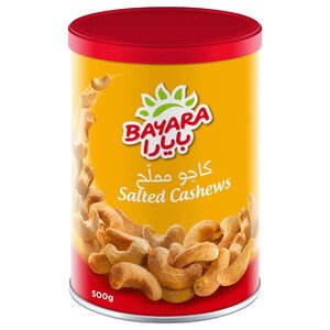 Bayara Snacks Cashews Salted Tin 500G