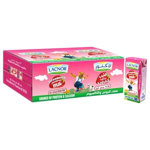 Lacnor Essentials Milk Strawberry 180Ml X32