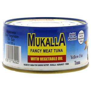 Mukalla Tuna Fancy Meat In Vegetable Oil 185G