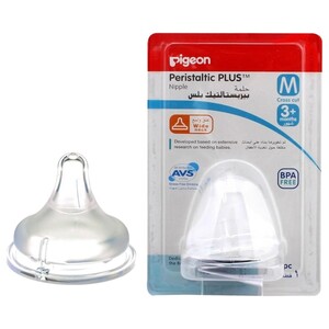 Pigeon Peristaltic Plus Nipple Blister Medium 3+ Months