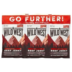 Wild West Beef Jerky 3 Pieces 100G