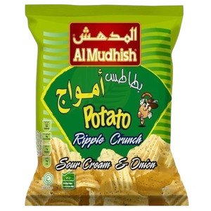 Al Mudhish Ripple Crunch Sour Cream & Onion 15G