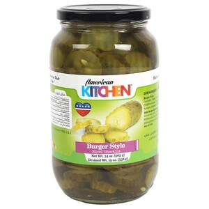 American Kitchen Sliced Gherkins Burger Style 963G