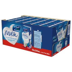Almarai Long Life Milk With Vitamins Low Fat 200Ml X18