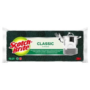 Scotch Brite Classic Nail Saver Scrub Sponge 8 Pieces