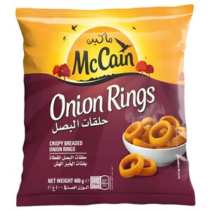 Mccain Onion Rings Crispy Breaded 400G