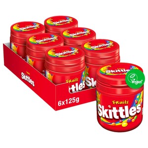 Skittles Candy Bottle Fruit Flavor 125G X6