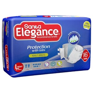 Sanita Protection Elegance Adult Diaper Large Night 16 Sheets