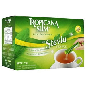 Tropicana Slim Sweetener Stevia Diet Sticks 75G