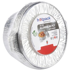 Hotpack Aluminium Pot 25Cm Hood 5 Pieces