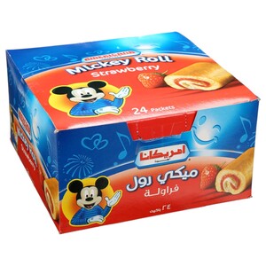 Americana Mickey Roll Strawberry 20G X24