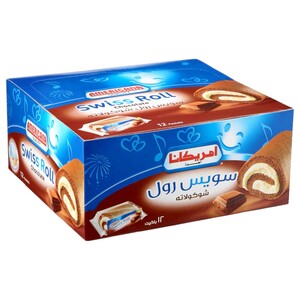 Americana Half Swiss Roll 50G X12