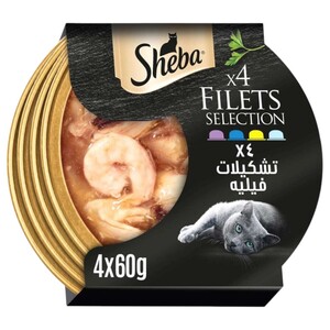 Sheba Cat Food Filets Selection 4 Pieces 60G