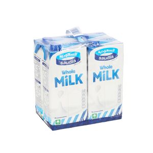 Saudia Uht Whole Milk 1L X 4