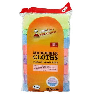 Volcano Assorted Microfiber Cloths 8 Pieces