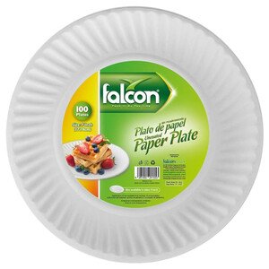 Falcon Paper Plate 7 Inch 100 Pieces