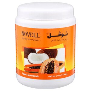 Novell Hot Oil Hair Cream Papaya & Coconut 1000Ml