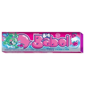 Big Babol Gum Strawberry & Krim 20G