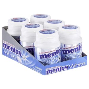 Mentos White Gum Mint Sugar Free 38 Pieces 54G X6