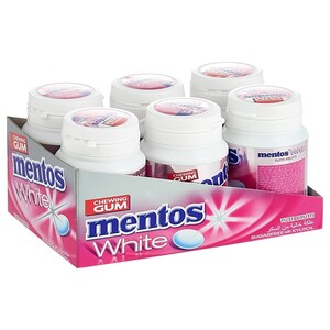 Mentos White Gum Tutti Frutti Sugar Free 38 Pieces 54G X6