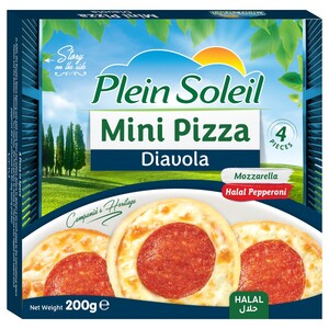 Plein Soleil Frozen Mini Pizza Diavola 4 Pieces 200G