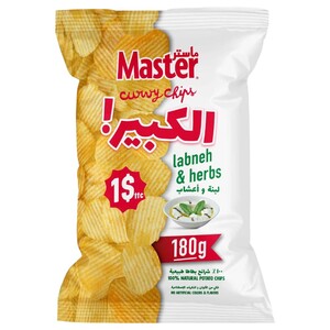 Master Curvy Chips Labneh & Herbs 180G